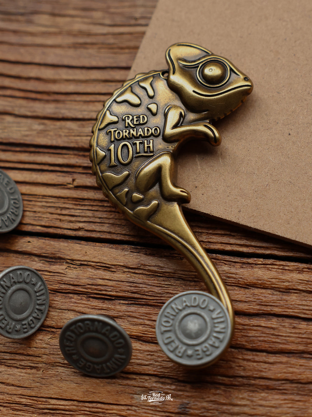 RED TORNADO 10th Anniversary Denim Button Hook
